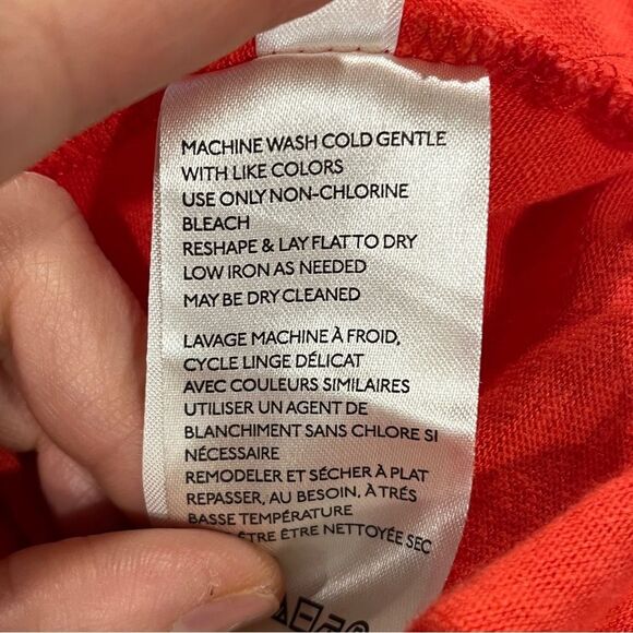 Free People Low Down popover Swing oversized Top Henley Orange size small - Picture 8 of 10